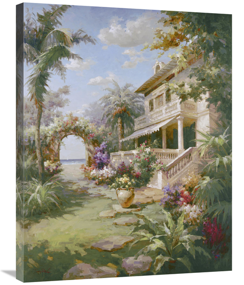 Global Gallery GCS-121374-2432-142 24 x 32 in. Garden Estate Art Print