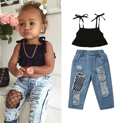 1-6Years Kids Baby Girls Summer Outfits Fashion