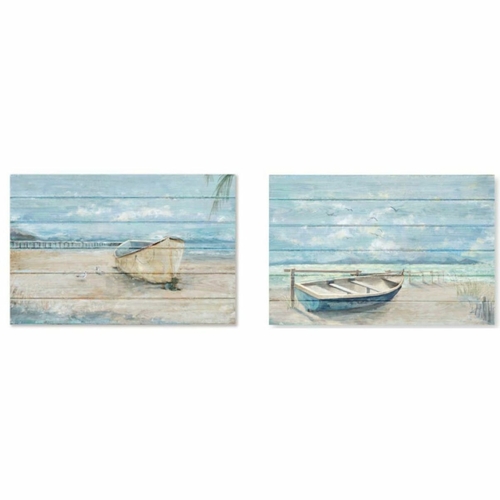 Canvas DKD Home Decor 120 x 2 x 90 cm Barco Mediterranean (2 Units)