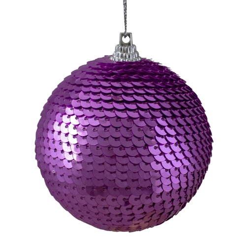 Northlight 33530845 3.14 in. Pink Sequin Shatterproof Ball Christmas O