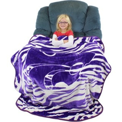 Collegecovers KSUTHSM Kansas State Wildcats Raschel Throw Blanket - 50