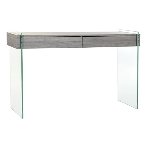 Console DKD Home Decor Grey Transparent Crystal MDF Wood 120 x 40 x 76