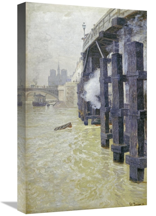 Global Gallery GCS-267385-22-142 22 in. The Seine in December Art Prin