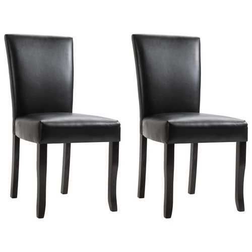 Dining Chairs 4 pcs Black Faux Leather