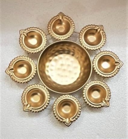 PUJA Diya Bowl PACK OF 1 GOLDEN