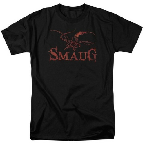 Trevco Hobbit-Dragon Short Sleeve Adult 18-1 Tee- Black - 3X