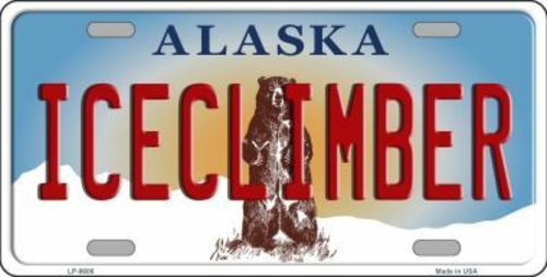 Smart Blonde LP-9606 Ice Climber Alaska State Background Novelty Metal