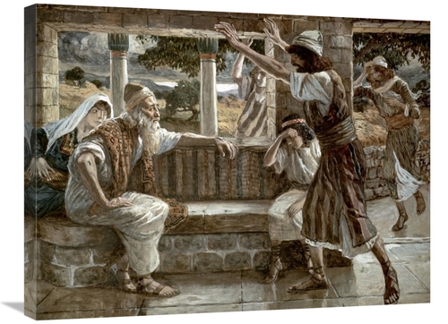 Global Gallery GCS-280376-30-142 30 in. Job Hears Bad Tidings Art Prin