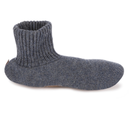 Muk Luks 0000317427-M Mens Morty Ragg Wool Slippers Sock, Denim Bl