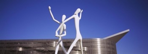 Panoramic Images PPI97178L Dancers sculpture by Jonathan Borofsky in f