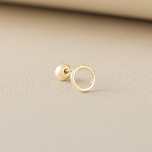 14K (58.5%) SOLID GOLD ROUNDIE PIERCING