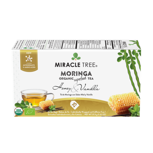 Miracle Tree's Organic Moringa Tea, Honey & Vanilla