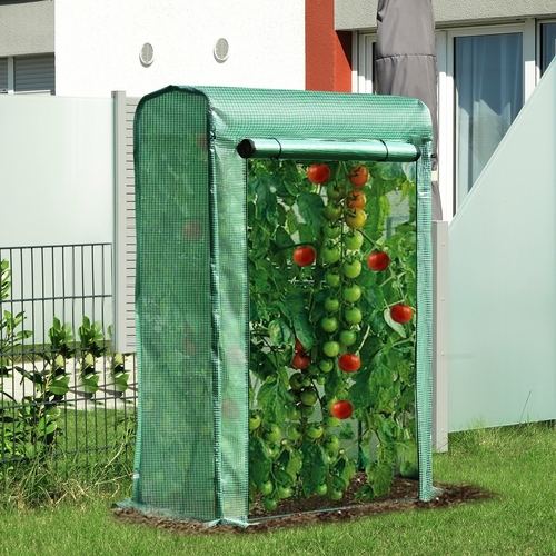 Outsunny Outdoor Tomato Greenhouse Mini Plant Growhouse with Zipper