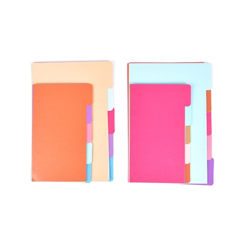 5 Sheets Binder Index Dividers A5 A6 Inner Page