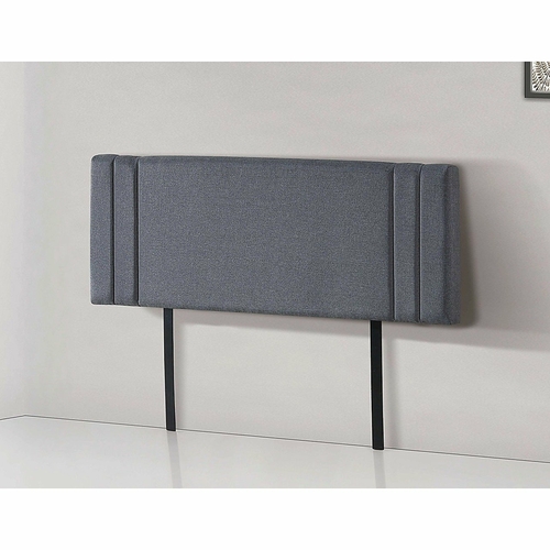 Grey Linen Fabric Queen Deluxe Headboard Bedhead