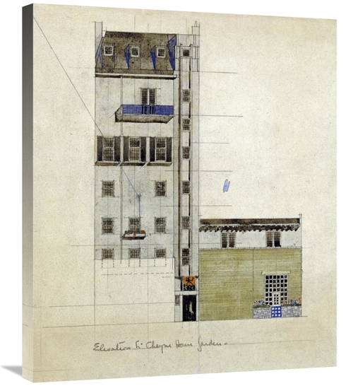 Global Gallery GCS-266806-30-142 30 in. London, Elevation of Propo