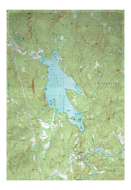 Betsy Drake FL794 12.5 x 18 in. Newfound Lake, NH Nautical Map Gar