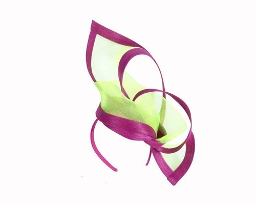 Fuchsia lime fascinator for  Cup Ascot Kentucky Derby S107FL