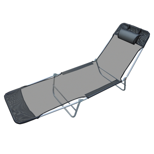 Outsunny Adjustable Back Relaxer Sun Bed Garden Lounger Recliner Chair