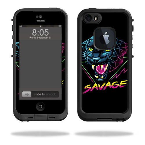 MightySkins LIFIP5S-Savage Panther Skin for Lifeproof iPhone 5, 5S