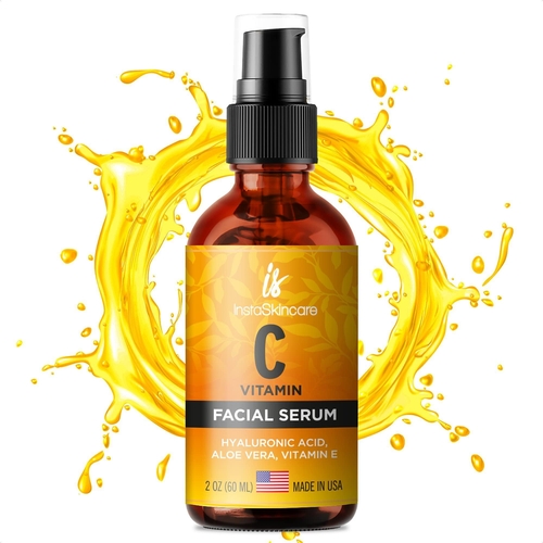 DOUBLE SIZED (2Oz) Vitamin C Serum for Face with Hyaluronic Acid and