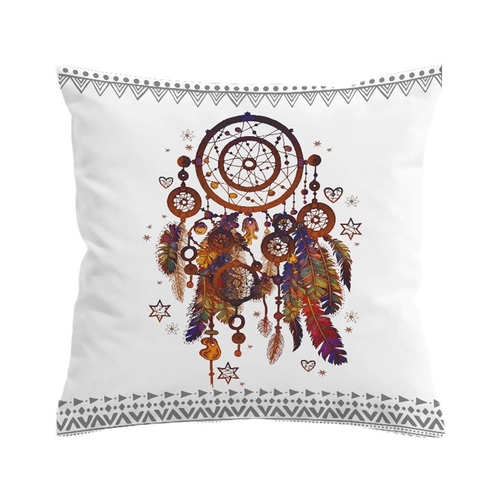 Hipster Cushion Cover Dreamcatcher Feathers Pillow