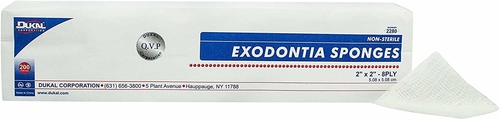 Dukal Gauze Sponges 2" x 2". Case of 5000 Non-Sterile Cotton Filled
