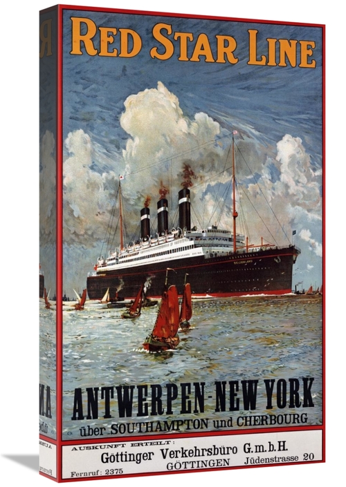 Global Gallery GCS-267442-22-142 22 in. Red Star Line, Antwerpen-N