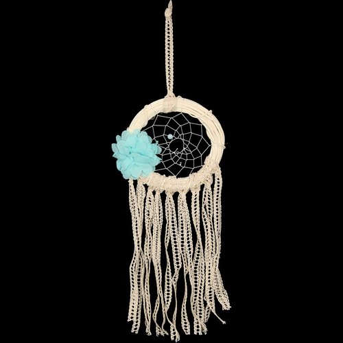 15cm Teal Flower Dreamcatcher