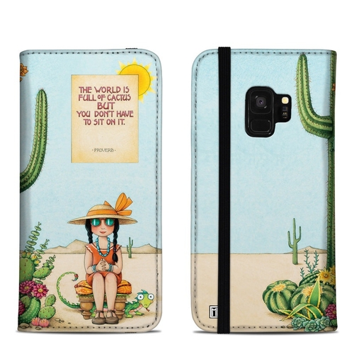 DecalGirl SGS9FC-CACTUS Samsung Galaxy S9 Folio Case - Cactus