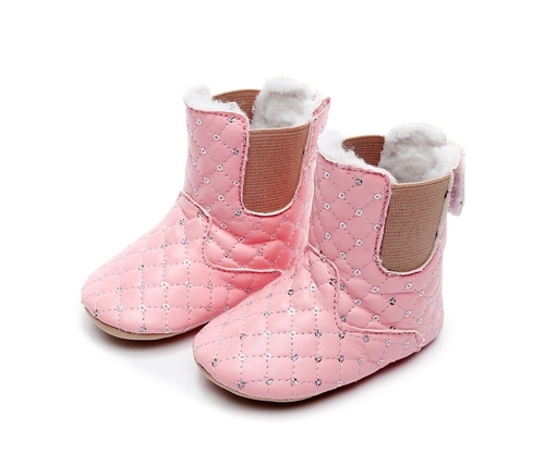 Brand New Winter Newborn Boots Sequined Pu Leather