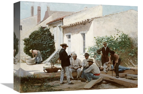 Global Gallery GCS-268171-16-142 16 in. Reading the Newspaper Art Prin