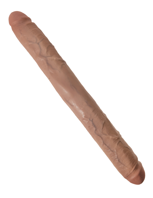 King Cock  16" Thick Double Dildo - Tan