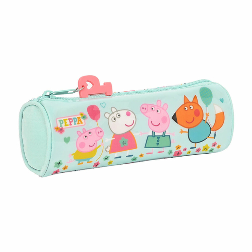 Cylindrical School Case Peppa Pig Cosy corner Light Blue (20 x 7 x 7