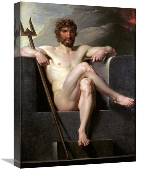 Global Gallery GCS-267998-22-142 22 in. Poseidon Enthroned Art Print -
