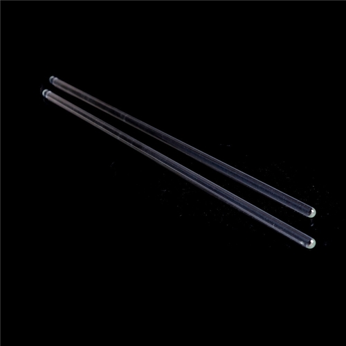 2 Pcs Transparent Glass Stirring Rod 6*300mm