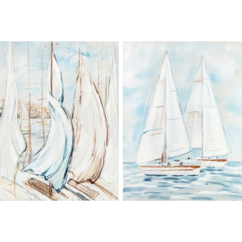Canvas DKD Home Decor 90 x 3,5 x 120 cm 90 x 3,7 x 120 cm Yachts