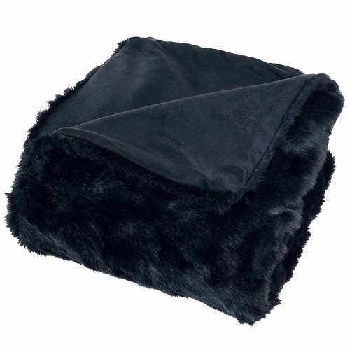 Bedford Home 61A-26669 Luxury Long Haired Faux Fur Throw Blanket, 