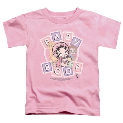 Trevco Boop-Baby Boop & Friends - Short Sleeve Toddler Tee - Pink- Lar