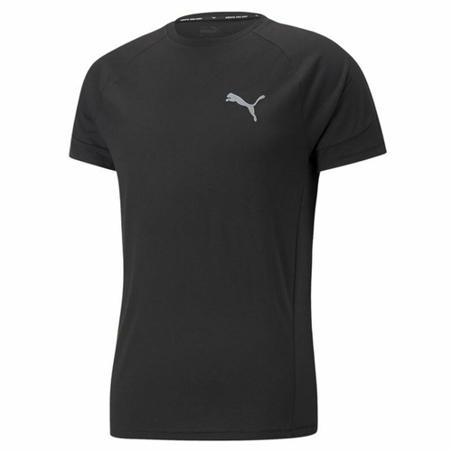 Men’s Short Sleeve T-Shirt Puma Evostripe Black Men