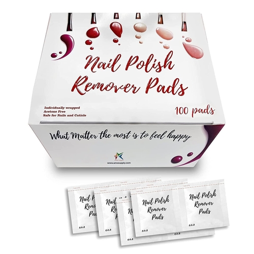 Nail Polish Remover Pads Pack of 100 Nail Polish Remover Wipes 2 ply