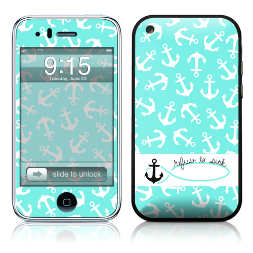 Brooke Boothe AIP3-RSINK iPhone 3G Skin - Refuse to Sink