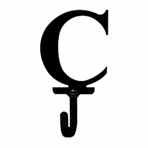 Wrought Iron Letter C Wall Hook Small