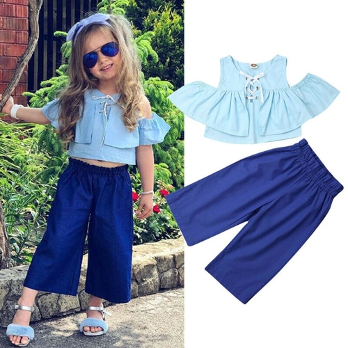 Pudcoco Toddler Kid Baby Girl Solid Fashion