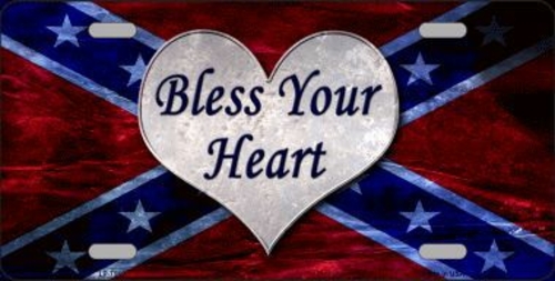 Smart Blonde LP-7969 Bless Your Heart Novelty Metal License Plate