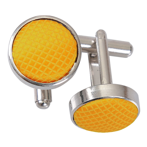 Solid Check Cufflinks - Sunflower Gold