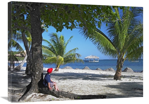 Global Gallery GCS-397015-2432-142 24 x 32 in. Tourist Resting Under P