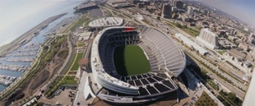 Panoramic Images PPI85958L Aerial view of a stadium  Soldier Field  Ch