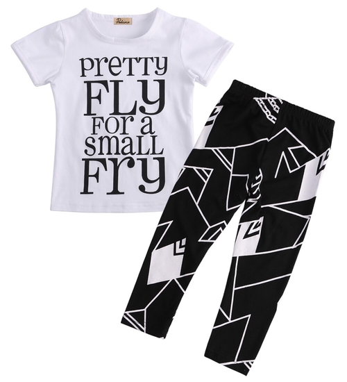 Letter Print Fashion 2PCS Baby Boys T-Shirt