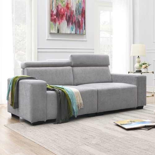 87*34.2'' 2-3 Seater Sectional Sofa Couch with Multi-Angle Adjustable